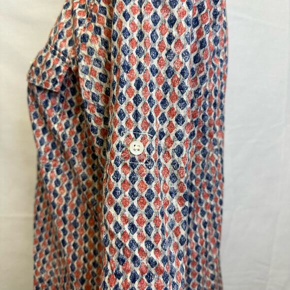 Lauren Jeans Co. Ralph Lauren Vintage Geometric Print Button-Up Shirt - Size M - Picture 6 of 12